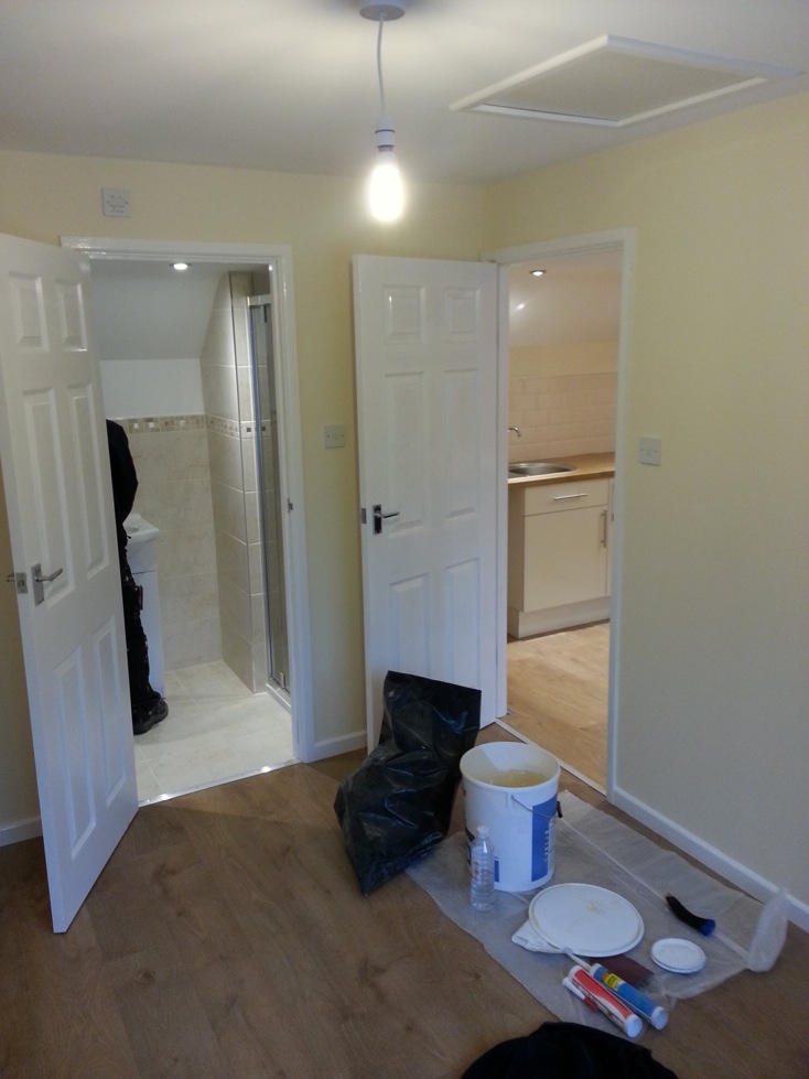 Double garage conversion to a studio flat in Fishrmead by SFS